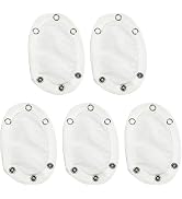 Bwexxt 5Pcs White Jumpsuit Diaper Infant Romper Length Extender Bodysuit Snap Button Extended Dia...