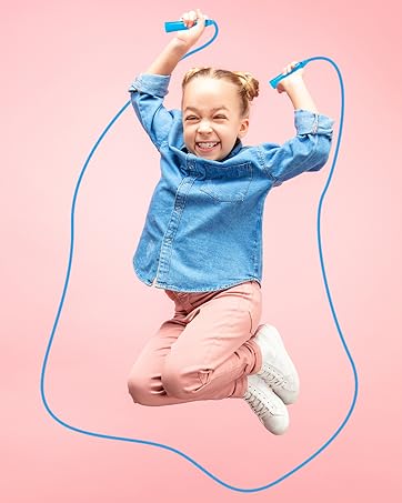 rope jump kids skipping adjustable fitness exercise outdoor jumping pack handle girls boys soft