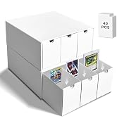 Trading Card Storage Box, Top Loaders Storage Box with 40 Dividers, Cardboard Toploader Card Boxe...