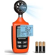 Digital Anemometer, YOWEXA Portable Wind Speed Meter with Backlight Screen, Air Flow Tester Suppo...