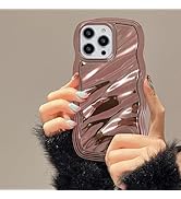 FABSPARK Case for iPhone 12 Pro Max/iPhone 13 Pro Max,3D Wave Water Ripple Pattern Electroplate P...