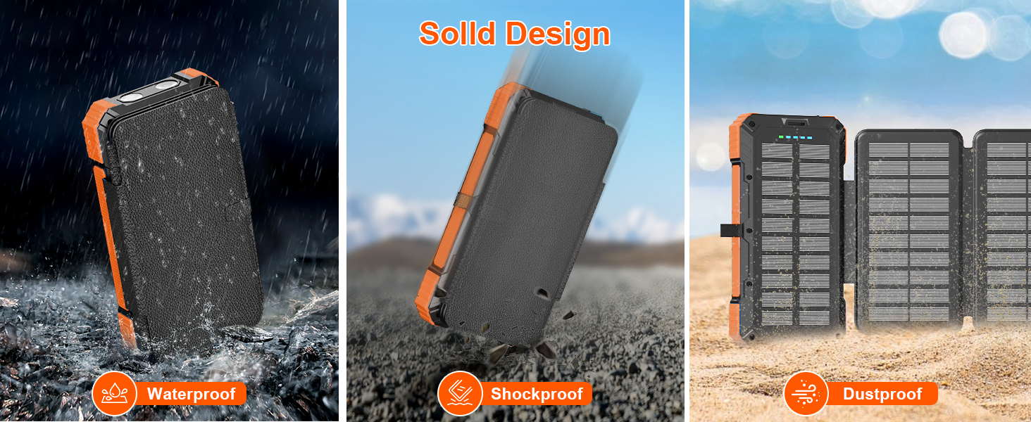PD22.5W Fast Portable Phone Charger, External Battery Pack with USB-C in/Output