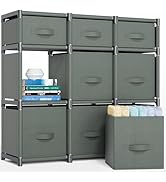 Mavivegue 9 Cube Storage Organizer, Closet Organizers and Storage, Cube Storage Shelf, Easy to As...