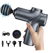 LEERCON Massage Gun Deep Tissue Mini Muscle Massager for Pain Relief, Blue | Small Portable Handh...