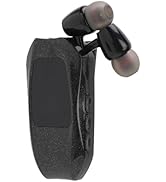 Retractable Headsets, Headphone V5.3 Stereo Earpiece Business Headphones, Clip on Earbud Compatib...