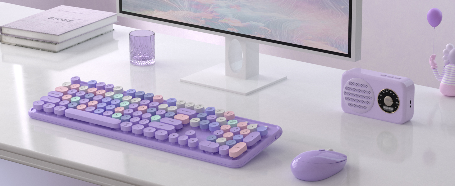 colorful keyboard mouse