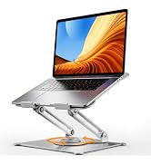 Urmust Adjustable Laptop Stand for Desk, 360 Rotating Base, Ergonomic Computer Stand, Compatible ...