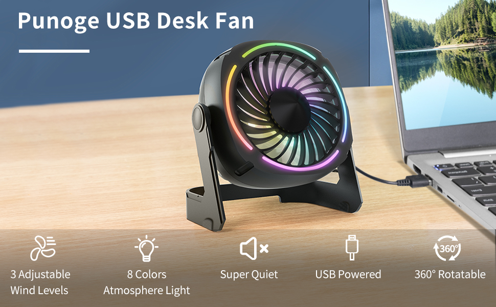 Punoge USB Table Fan