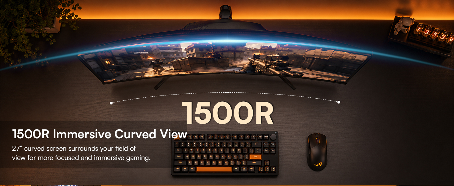 1500R curved gaming monitor