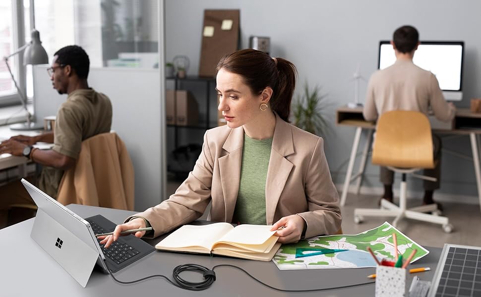 surface connector to usb-c charging cable