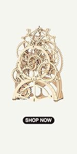 ROKR 3D Wooden Puzzles Model Kit Toy Gift Mechanical Model Brain Teaser for Adults to Build Gift for...