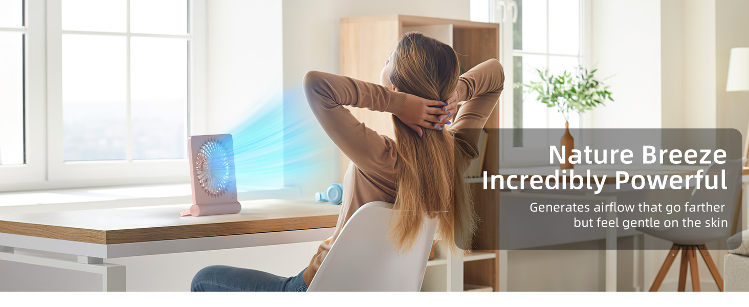 Koonie USB Fan, Strong Wind Ultra Quiet Small Desk Fan