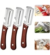 Premium Vegetable Peeler with Wooden Handle and Bottle Opener, Multi-Functional Vegetable Peeler ...