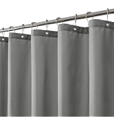 eachope Long Waterproof Fabric Shower Curtain Liner with 3 Heavy-Duty Magnets - Washable Cloth Sh...