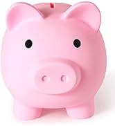 Large Piggy Bank, Unbreakable Plastic Money Bank, Coin Bank for Girls and Boys, Large Size Piggy ...
