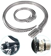 FEBRYTOLD 12 Pcs CV Boot Clamp, 6 Pcs Small and 6 Pcs Large Stainless Steel Universal Adjustable ...
