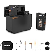 COMICA Vimo C3 Wireless Lavalier Microphone with Noise Cancellation, 656ft Transmission, Gain Con...