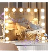 Hasipu Vanity Mirror with Lights and Bluetooth Speaker, 17.7