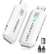 Wireless HDMI Transmitter and Receiver 4K Decode 1080P Output Ultra Low Latency, Plug&amp;Play 2.4G/5...