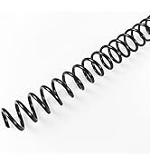Binditek 100 Pack Plastic Spiral Binding Coils, 10mm(3/8"), 75 Sheet Capacity, 4:1 Pitch, Black B...