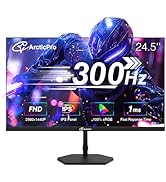 ArcticPro 24.5 inch 300Hz 240Hz Gaming Monitor, FHD 1080p, 1ms, PC Monitor Gaming, IPS, Adaptive ...