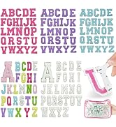 Ovatt 130 Pieces Chenille Letter Patches, Iron on Sew on Patches, 5 Sets Self Adhesive A-Z Letter...