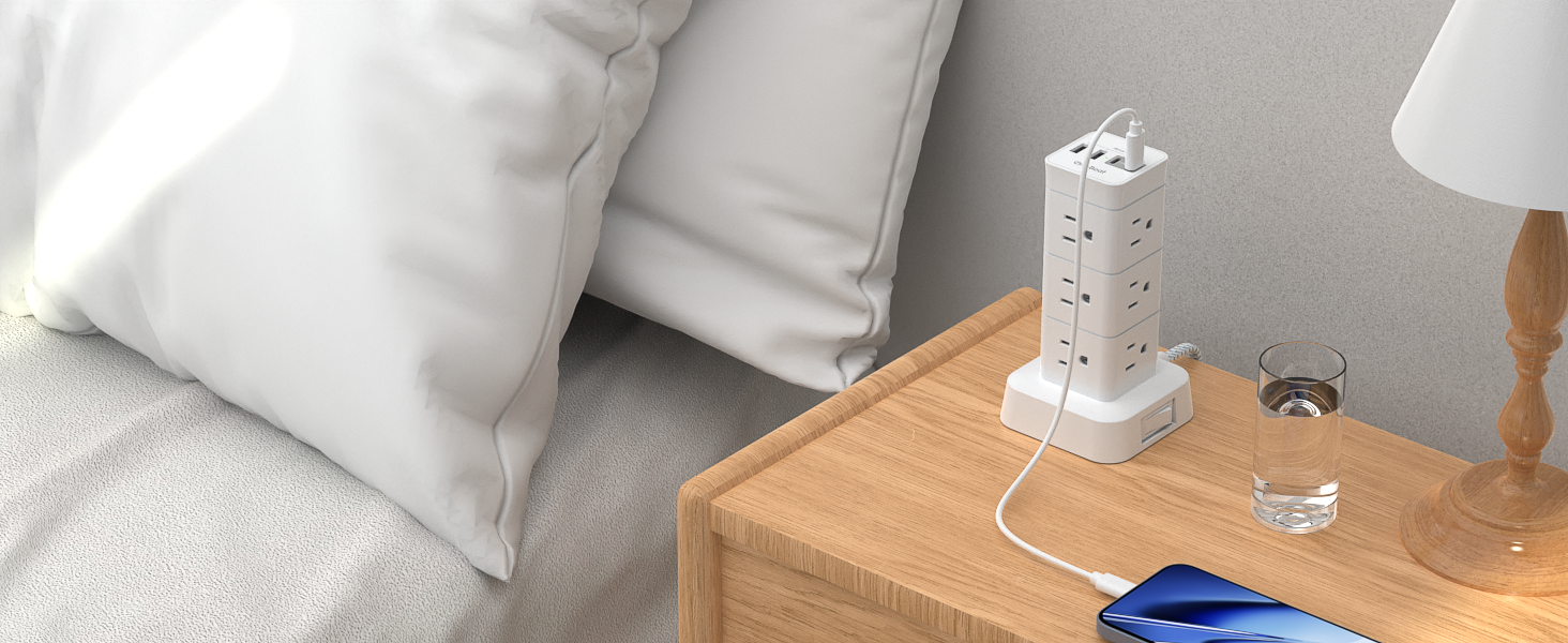 power strip tower with usb ports