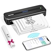 Ponek Portable Thermal Printer, M832 Portable Printers Wireless for Travel, Wireless Printer for ...