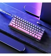SEUNKWANG EWEADN F61 60% Gaming Keyboard Wired, RGB Backlit Membrane Gaming Keyboard with PBT Key...