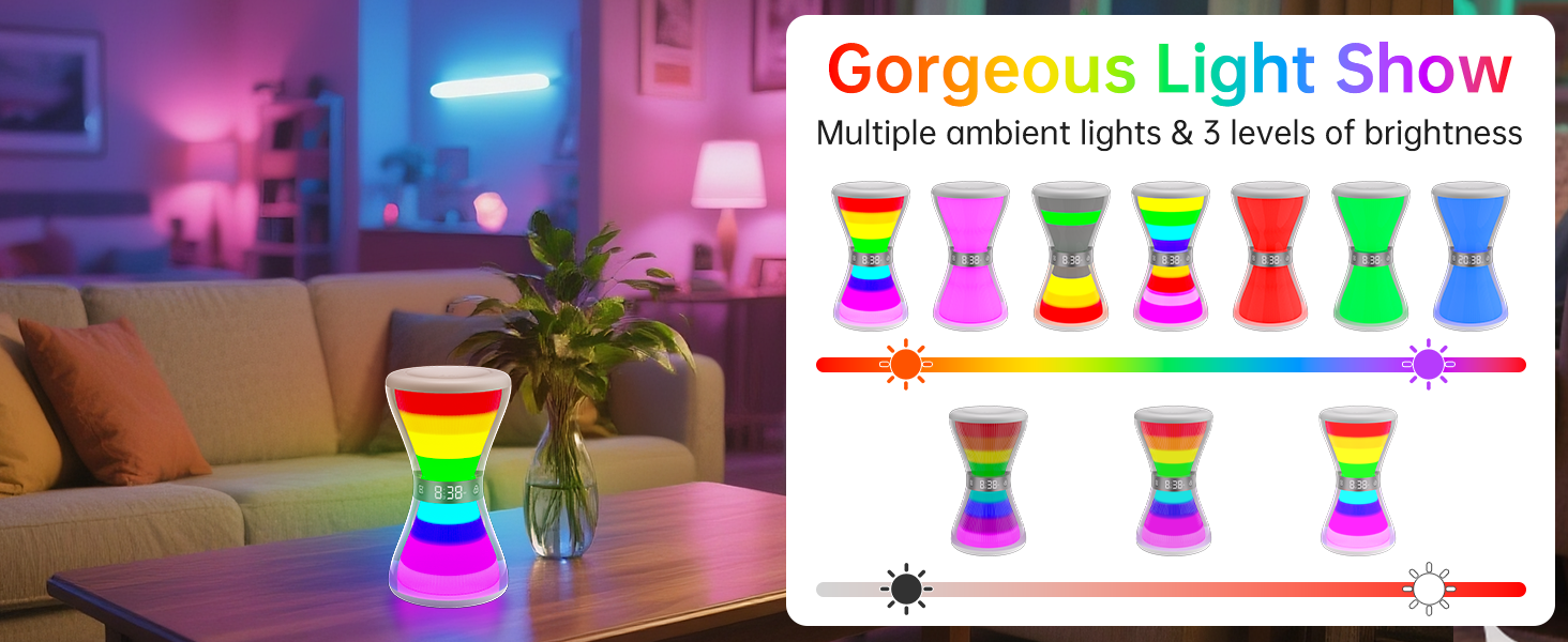 night light alarm clock