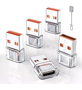 USB to USB C Adapter 5Pack, USB-C Female to USB A Male OTG Type C Converter for iPhone 16 Charger...