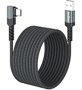 USB to USB C Cable 10ft Right Angle, 3A Fast Charging 90 Degree Long Type C 2.0 Data Transfer Cor...