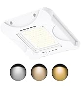 BBESTLED LED Canopy Light with 90W/120W/150W Adjustable, ETL&DLC Listed 3000K/4000K/5000K, AC100-...