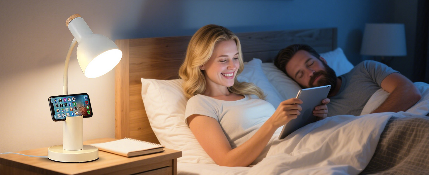 Desk light with pen/phone holder