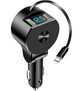 Etre Jeune Retractable Car Charger, PD 30W Fast USB C Car Phone Charger Adapter with Retractable ...