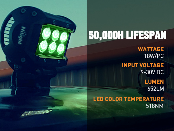 Green light pods Hunting Lights led fog lights for trucks led spot lights for trucks off road