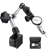 Neoteck Dial Test Indicator with Magnetic Base Stand and Storage Case, 0-0.03