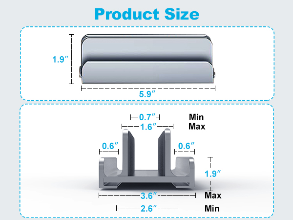 macbook vertical stand 5.9‘’ 1.9‘’ 3.6&amp;#39;&amp;#39;