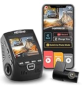 Rexing V1P 4K Dual Channel Dash Cam 4K+1080p with Wi-Fi 2.4” LCD | 170 ° Wide Angle | Dashboard C...