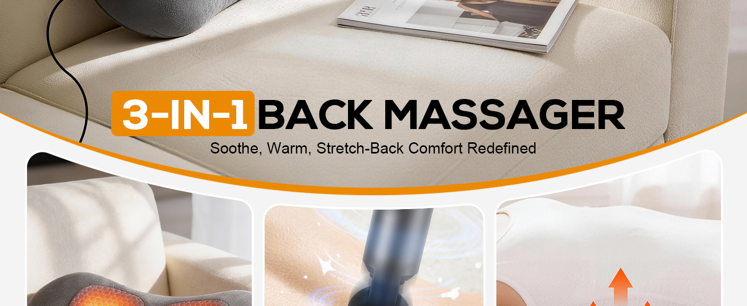 core relief 3 in 1 back massager