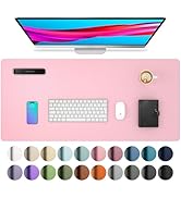 Aothia Leather Desk Pad Protector, Mouse Pad, Office Desk Mat, Non-Slip PU Leather Desk Blotter, ...