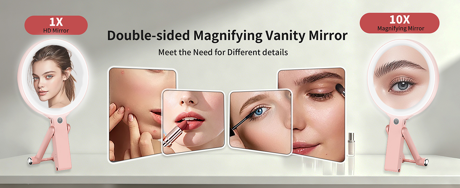 Double-sided Magnifying Vanity Mirror