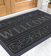 OLANLY Welcome Door Mat Indoor Outdoor Entrance, Heavy Duty Sturdy Front Door Mat, Waterproof All...