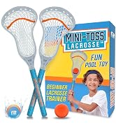 Mini Toss Lacrosse Sticks - Fun Pool Toys for Kids All Ages - 2 Lax Sticks &amp; 2 Balls - Best Beach...