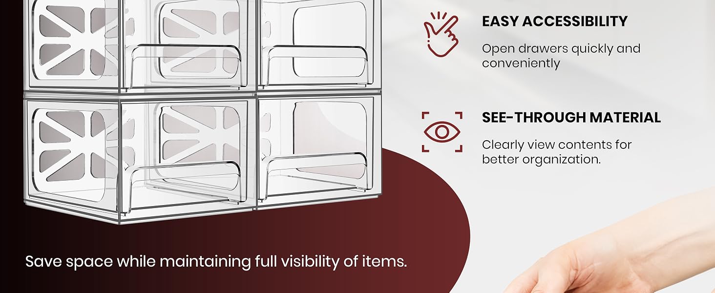 acrylic drawers stackable