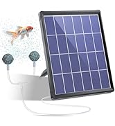 Biling Solar Pond Aerator with Battery Backup, Portable Design Solar Air Pump Pond Bubbler for Ou...