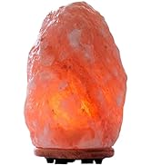 Himalayan Glow 1004 Hand Carved Natural Himalayan Salt lamp, 6-7 LBS, Orange/Amber