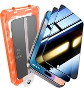 UniqueMe 2 Pack for iPhone 18 Pro Privacy Screen Protector - 6.3 inch | 20° Anti-Spy, Bubble-Free...