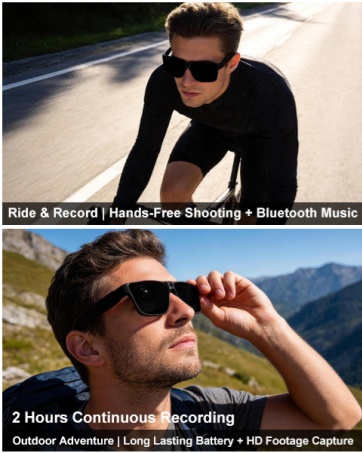 2 Hours Continuous Recording Outdoor Adventure | Long Lasting Battery + HD Footage Capture