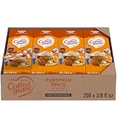 Nestle Coffee mate Coffee Creamer, Pumpkin Spice, Liquid Creamer Singles, Non Dairy, No Refrigera...
